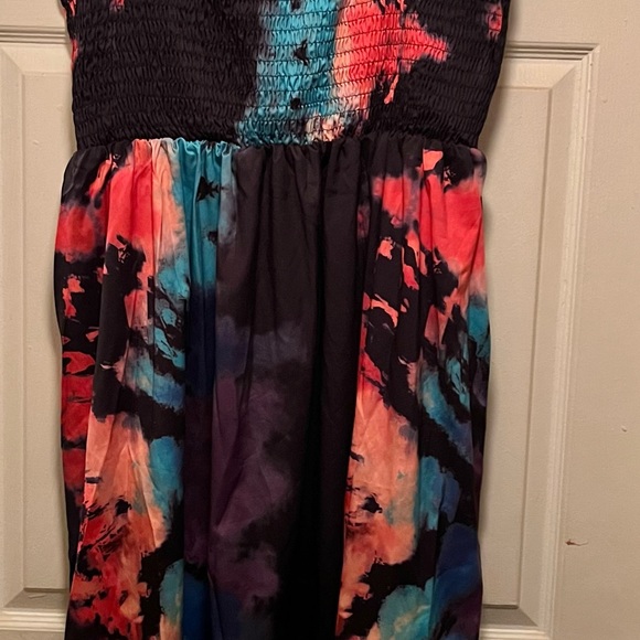YITEMEI Women’s Print Lounge Dress with Elastic Top. Sz 14. (Bust 40”) - Picture 2 of 4